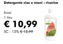 NaturaSì Detergente viso e mani ricarica Ecosì offerta