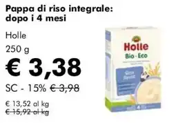 NaturaSì Pappa di riso integrale Holle offerta