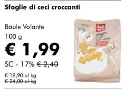 NaturaSì Sfoglie di ceci croccanti Baule Volante offerta