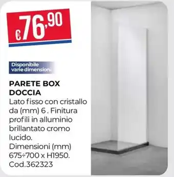 Parete box doccia