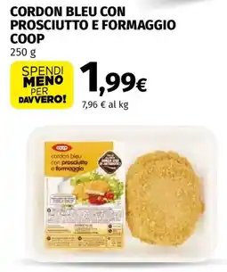 Ipercoop Cordon bleu con prosciutto e formaggio Coop offerta