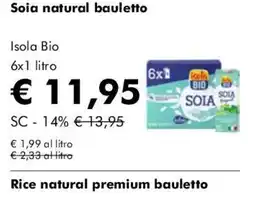 NaturaSì Isola Bio Soia natural bauletto offerta