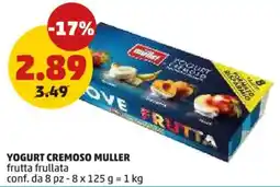 PENNY Yogurt cremoso Muller frutta frullata offerta