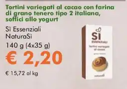 NaturaSì Tortini variegati al cacao Si Essenziali NaturaSi offerta