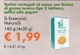 NaturaSì Tortini variegati al cacao Si Essenziali offerta
