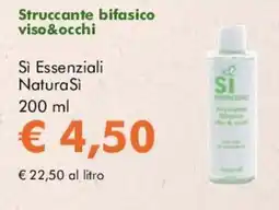 NaturaSì Struccante bifasico viso&occhi Si Essenziali NaturaSi offerta