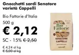 NaturaSì Gnocchetti sardi Senatori varietà Cappelli offerta