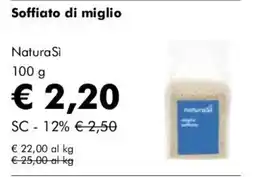 NaturaSì Soffiato di miglio NaturaSi offerta