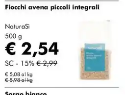 NaturaSì Fiocchi avena piccoli integrali NaturaSi offerta