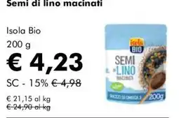 NaturaSì Semi di lino macinati Isola Bio offerta