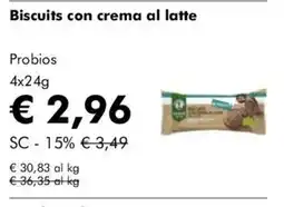 NaturaSì Biscuits con crema al latte Probios offerta