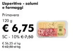 NaturaSì L'aperitivo - salumi e formaggi Primavera offerta