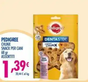 Acqua & Sapone Pedigree Chunx Snack per Cani 68gr offerta