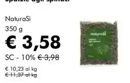 NaturaSì Spazzole agli spinaci NaturaSi offerta