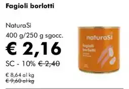 NaturaSì Fagioli borlotti NaturaSi offerta