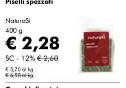 NaturaSì Piselli spezzati NaturaSi offerta