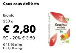 NaturaSì Cous cous dell'orto Biovita offerta
