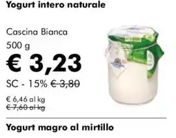 NaturaSì Yogurt intero naturale Cascina Bianca offerta