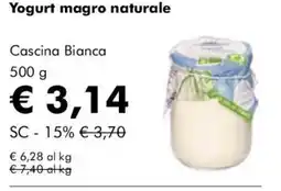 NaturaSì Yogurt magro naturale Cascina Bianca offerta