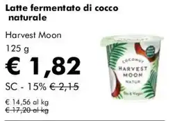 NaturaSì Latte fermentato di cocco naturale Harvest Moon offerta