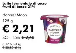 NaturaSì Latte fermentato di cocco frutti di bosco Harvest Moon offerta