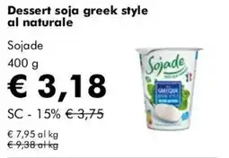 NaturaSì Sojade dessert soja greek style al naturale offerta