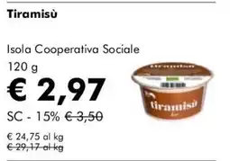 NaturaSì Tiramisù Isola Cooperativa Sociale offerta