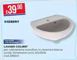 Pronto Hobby Lavabo Colibri' GEBERIT offerta