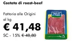 NaturaSì Costata di roast-beef Fattoria alle Origini offerta