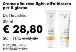 NaturaSì Crema alla rosa light, all'albicocca per il giorno Dr. Hauschka offerta