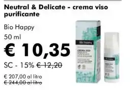 NaturaSì Neutral & Delicate - crema viso purificante Bio Happy offerta