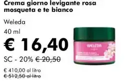 NaturaSì Crema giorno levigante rosa mosqueta e te bianco Weleda offerta