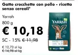 NaturaSì Gatto crocchette con pollo - ricetta senza cereali Yarrah offerta