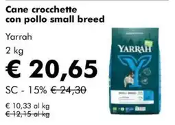 NaturaSì Cane crocchette con pollo small breed Yarrah offerta