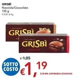 Migross Supermercati e Market Grisbi Nocciola/Cioccolato offerta