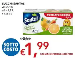 Migross Supermercati e Market Succhi Santal assortiti offerta