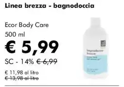 NaturaSì Ecor Body Care bagnodoccia brezza offerta