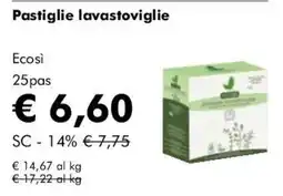 NaturaSì Pastiglie lavastoviglie Ecosì offerta