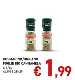 Coal City Rosmarino/origano foglie bio Cannamela offerta