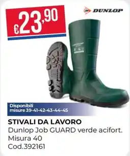 Pronto Hobby Stivali da lavoro Dunlop Job Guard verde acifort. offerta