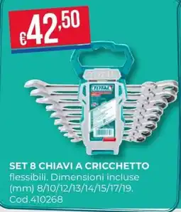 Pronto Hobby Set 8 chiavi a cricchetto flessibili offerta