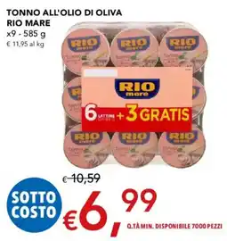 Migross Supermercati e Market Tonno all'olio di oliva Rio Mare offerta
