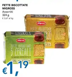 Migross Supermercati e Market Fette biscottate 5 cereali Migross offerta