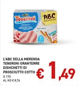 Coal City L'ABC della merenda Teneroni Granterre Dishchetti di prosciutto cotto offerta