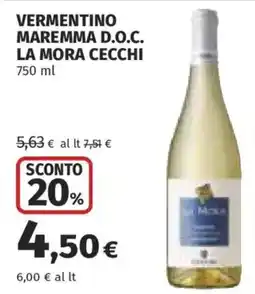 Ipercoop Vermentino Maremma D.O.C. La Mora Cecchi offerta