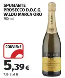 Ipercoop Spumante Prosecco D.O.C.G. Valdo Marca Oro offerta