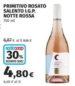 Ipercoop Primitivo Rosato Salento I.G.P. Notte Rossa offerta