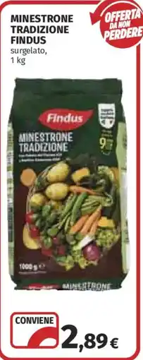 Ipercoop Minestrone tradizione Findus offerta