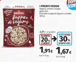 Ipercoop Zuppa di Legumi Pedon offerta