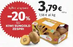 Ipercoop Kiwi Sungold Zespri offerta